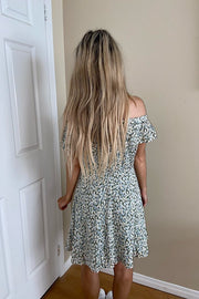 Pre Order Pretty In Sage Off The Shoulder Dress