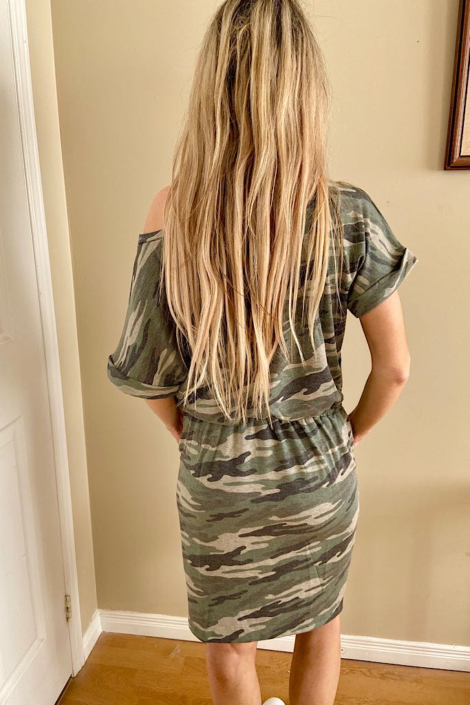 Beauty Is In The Camo Dress-SALE