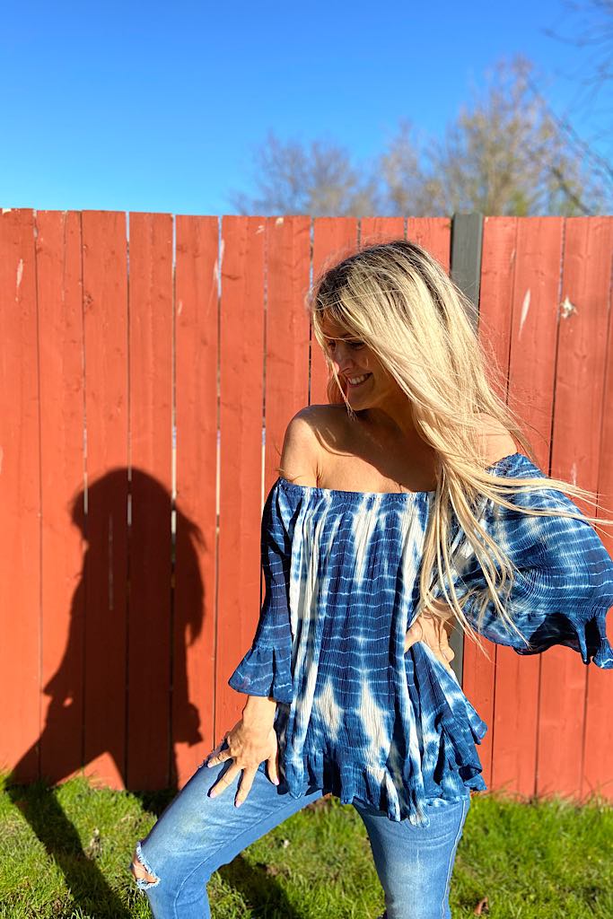 Tie Dye Fever Off The Shoulder Top