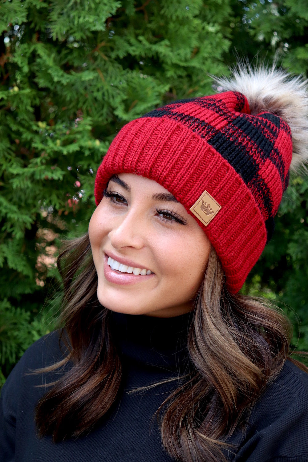 Black and Red Buffalo Plaid Hat