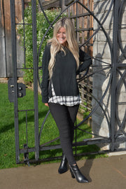 Pre Order Boss Babe Zipper Dress Shirt Sweater
