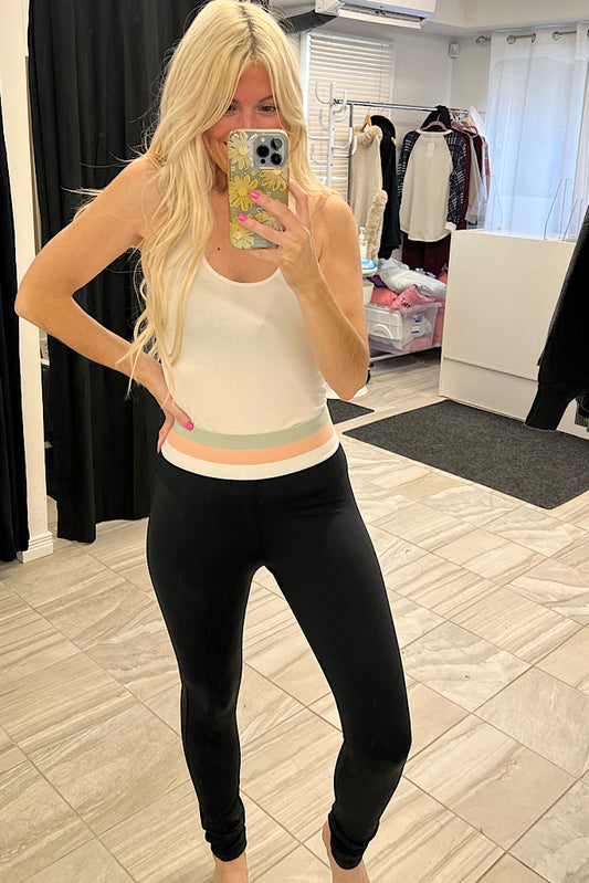 High Waisted Pop Of Colour Leggings-SALE