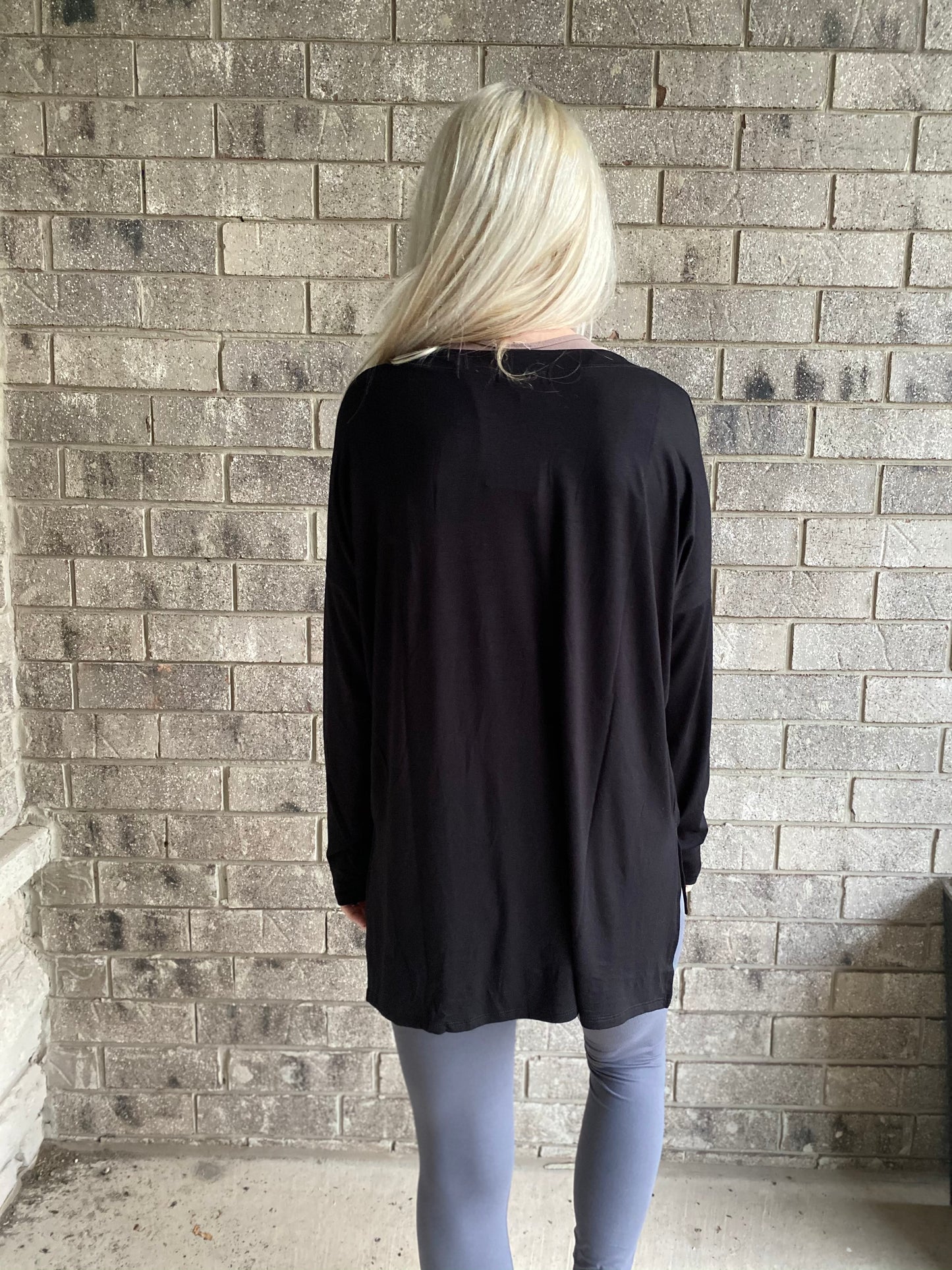 Black Lightweight Boho Top