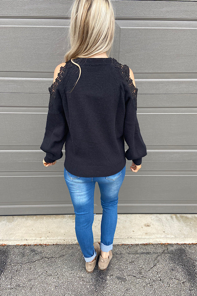 The Sweestest Crochet Detail Sweater-New Colour