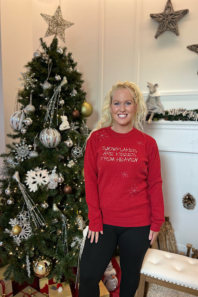 Holiday Pullover Snowflake Sweater-SALE