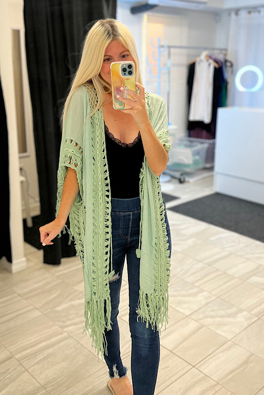 Luxe Boho Dolman Sleeve Cardigan-SALE