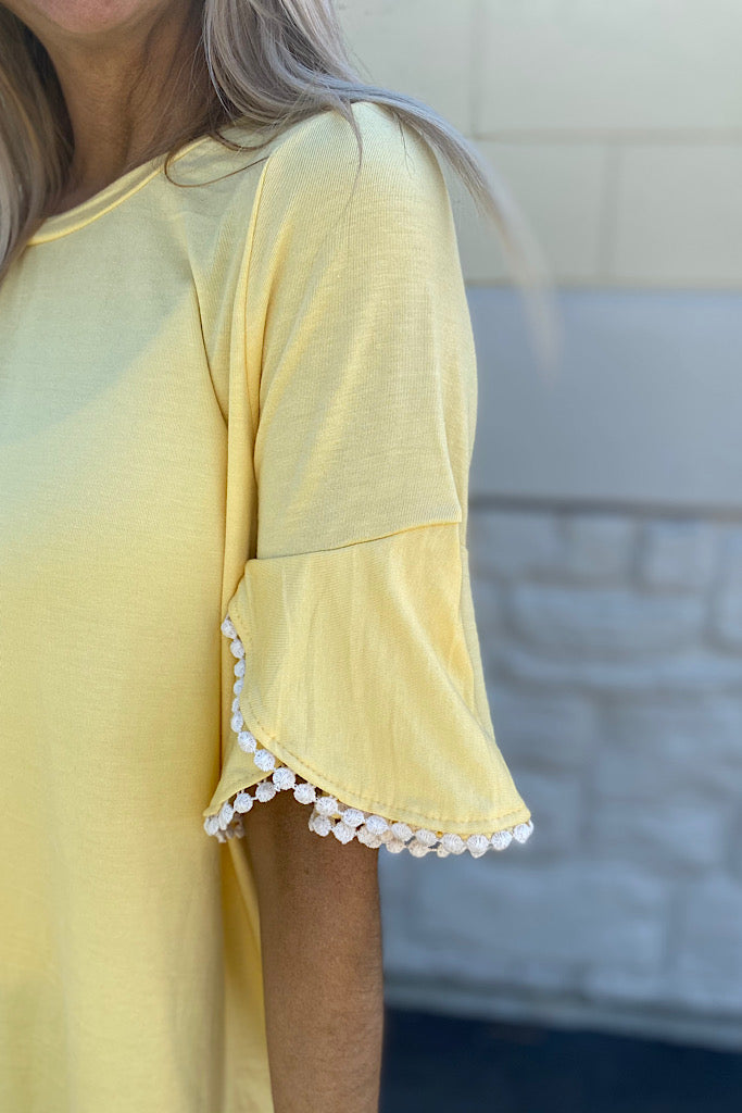 Banana Smoothie Bell Sleeve Top-SALE