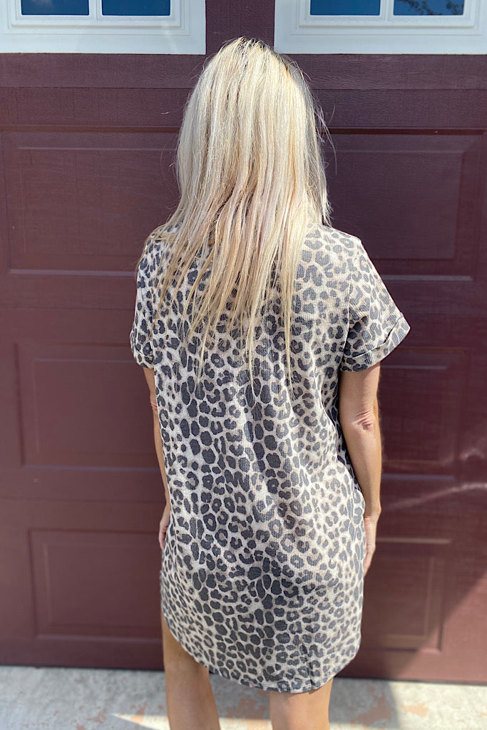 Leopard Love Cozy T Shirt Dress
