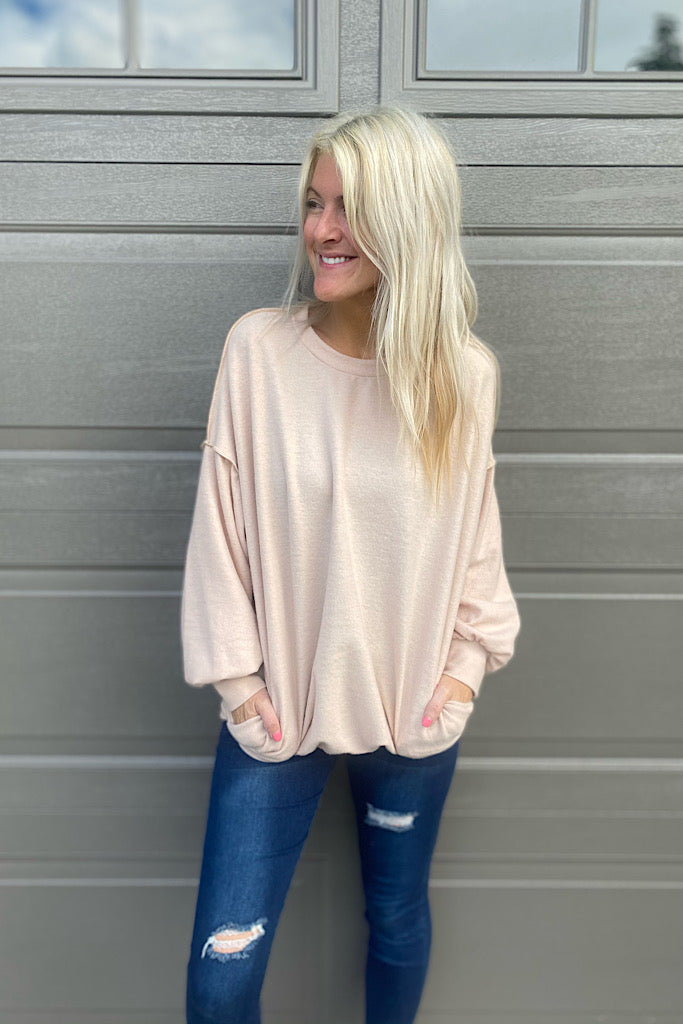 Taupe Cozy Always Fleece Sweatshirt