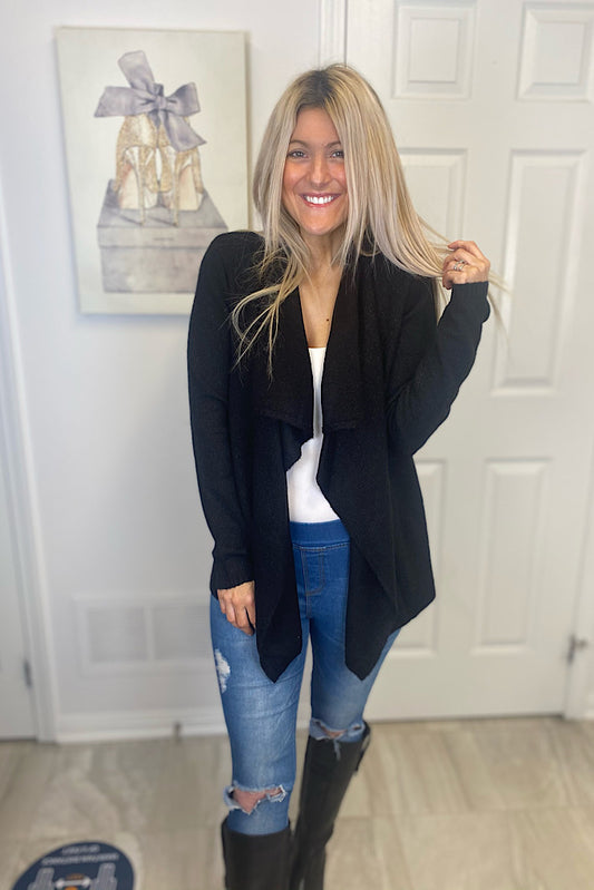 Draped Stylish Cape Sweater Cardigan