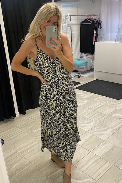The Everything Animal Satin Dress-FLASH SALE