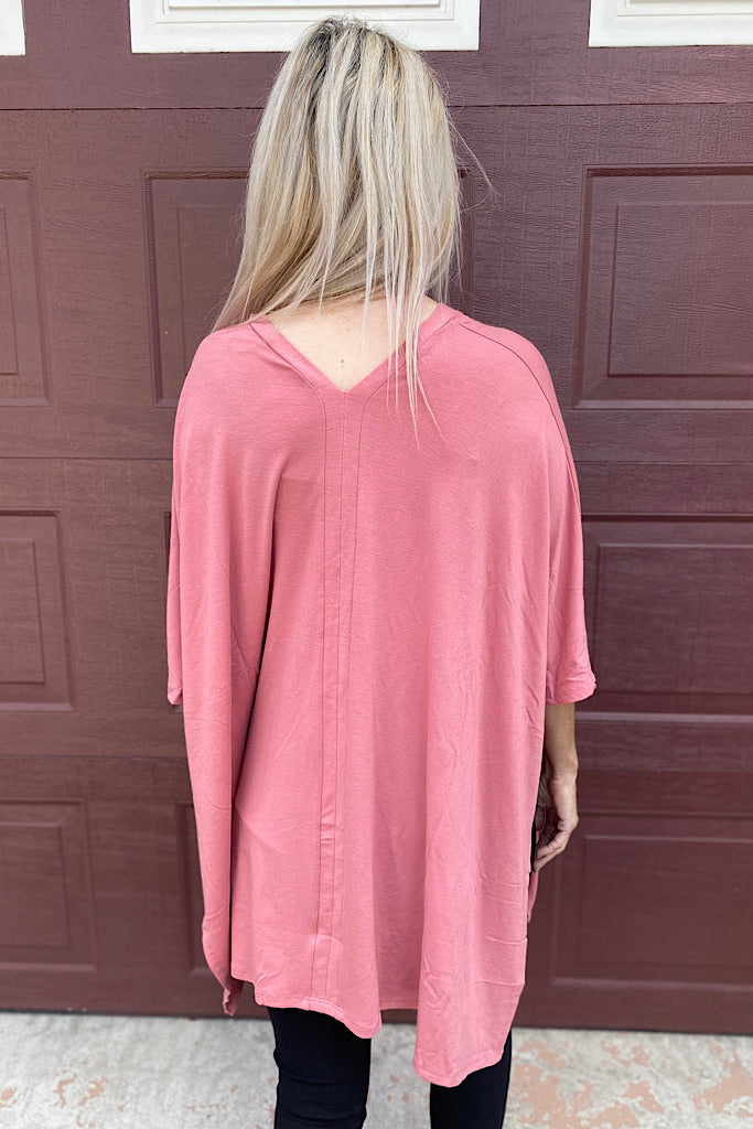 Oversized Boho Rose Summer Poncho Top-Promo