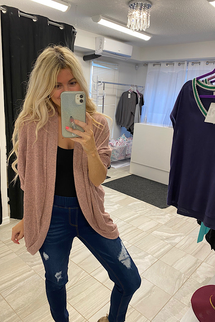 Rose Brushed Always Cardigan
