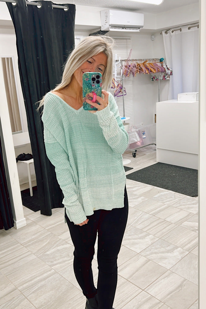 Mint Dreams Lightweight Sweater