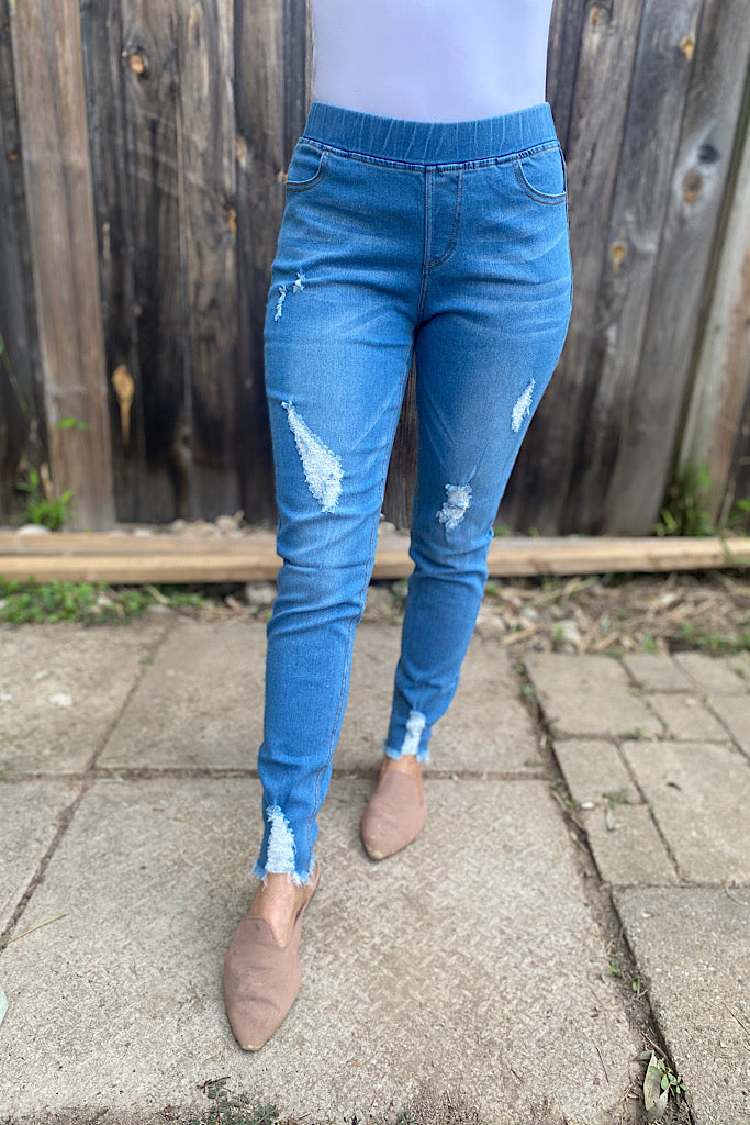 Summer Nights Distressed Jeggings