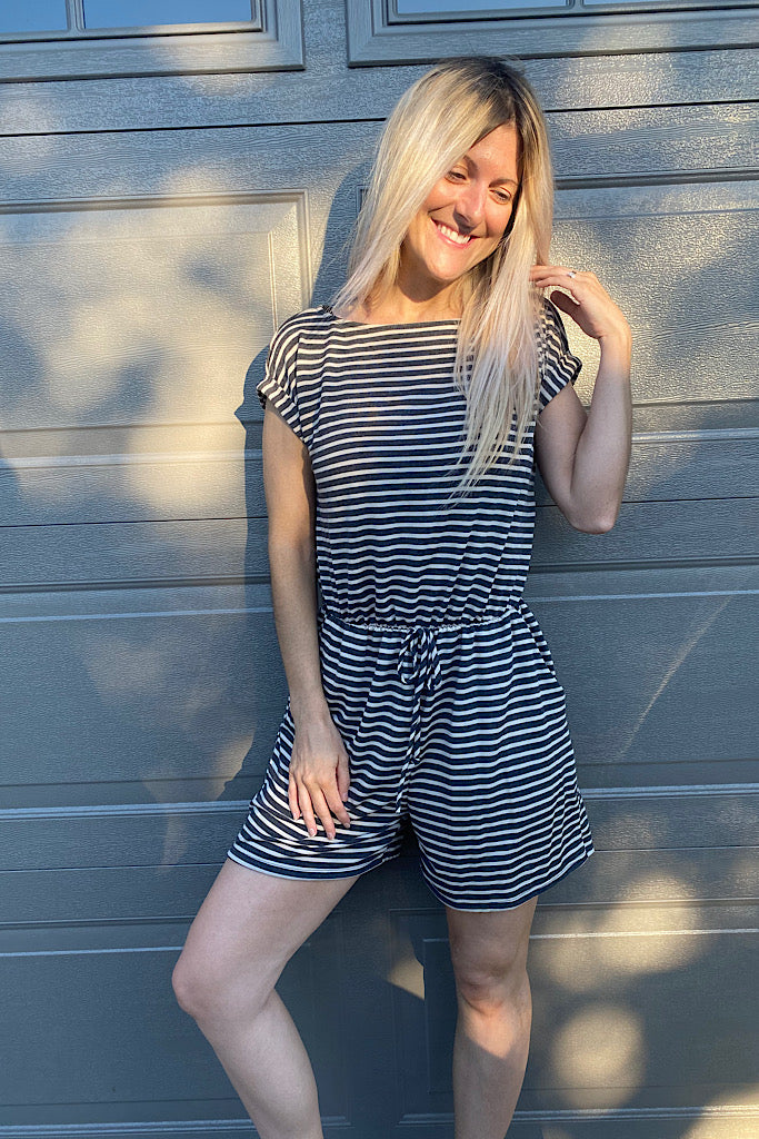 Pre Order The Serena Striped Romper