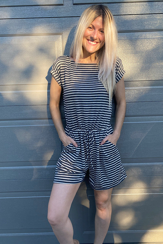 Pre Order The Serena Striped Romper