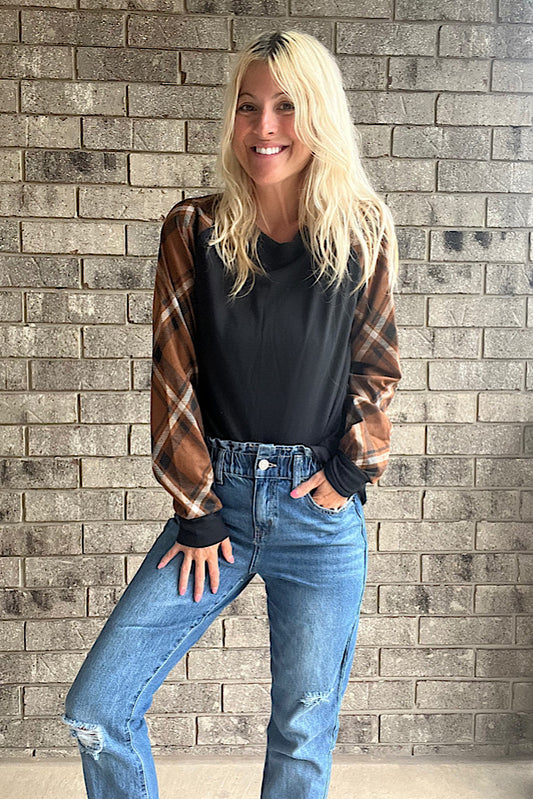 Perfect Plaid Chocolate Fall Top