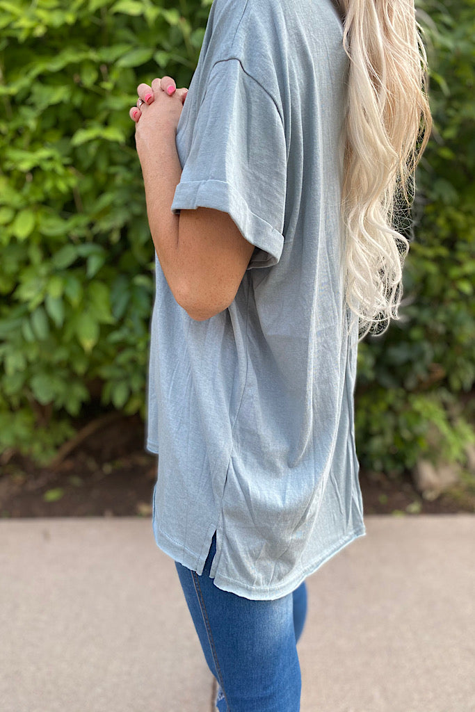 Perfect Always Steel Blue Tee