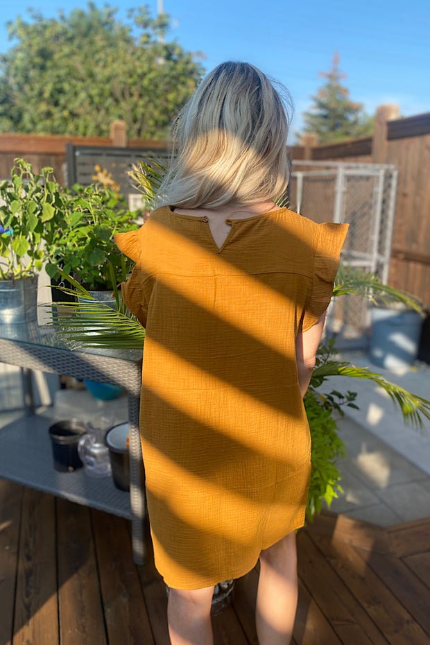 Carrie Gold Organic Cotton Dress