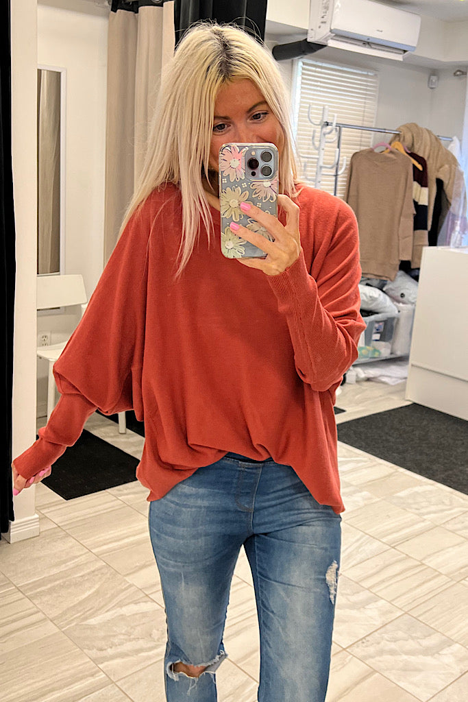 Spice Soft Luxe Batwing Sleeve Sweater