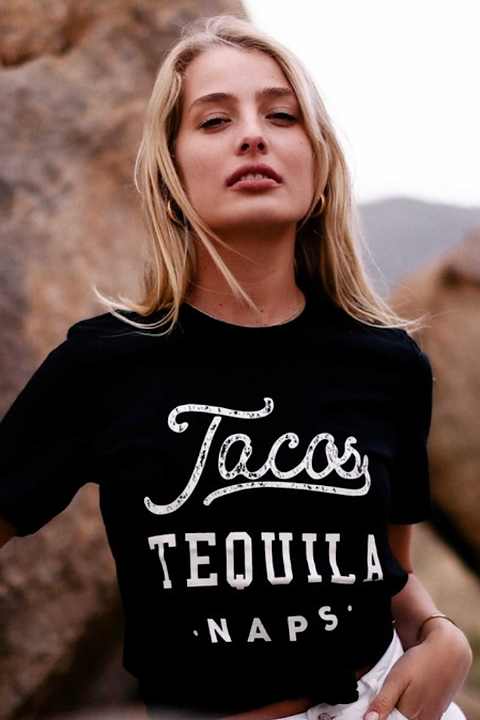 Pre Order TACO TEQUILA NAPS GRAPHIC TEE-Black