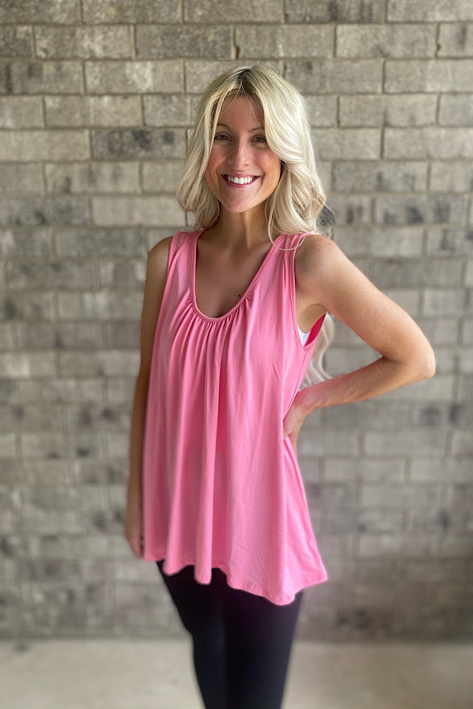 Pink Butter Soft Favourite Tank Top-SALE