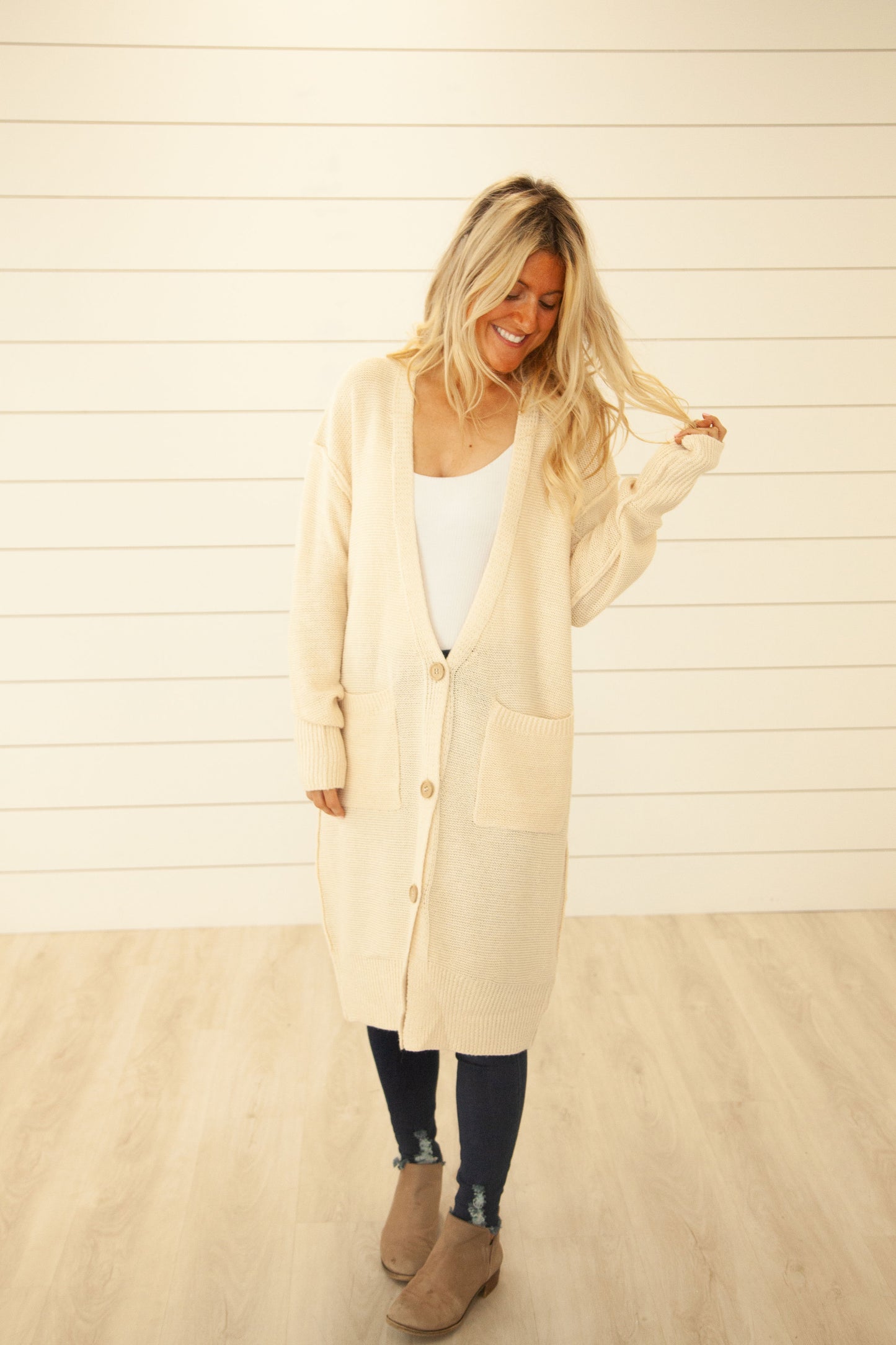Elite Knit Open Cardigan-Clearance