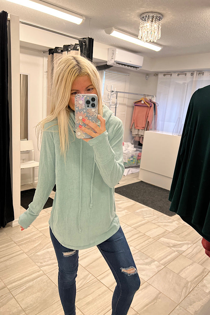 Dusty Blue Soft Pullover Top