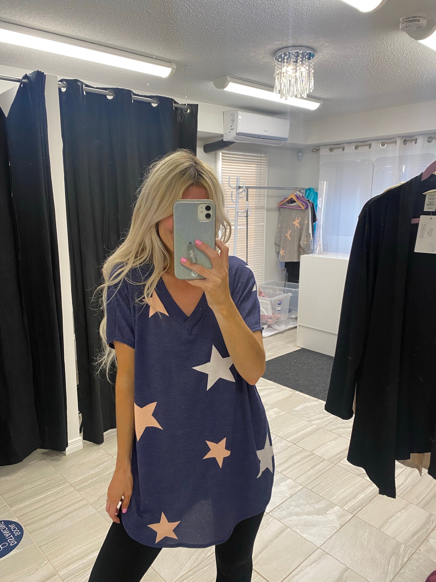 Navy Starry Adventures Loose Fit Top