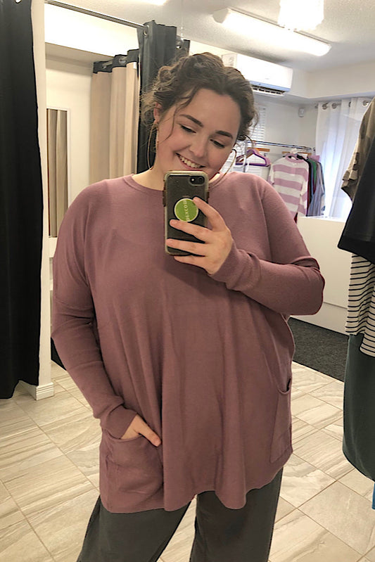 The Autumn Favourite Sweater-Dark Mauve