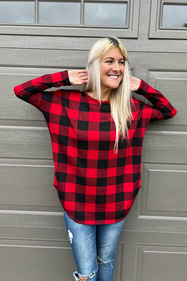 Buffalo Plaid Always Loose Cozy Top