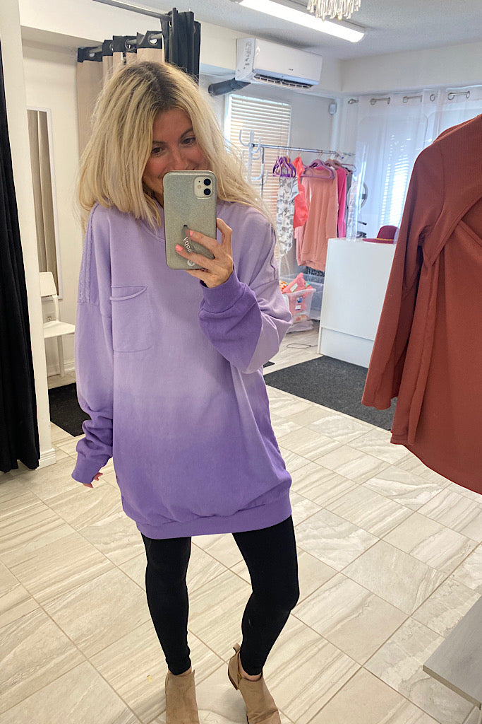 Purple Tie dye Luxe Sweatshirt