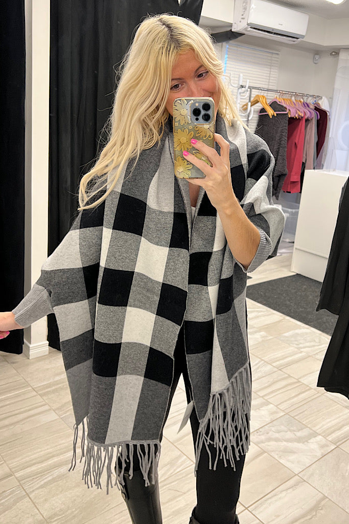 Gorgeous Grey Cape with sleeves-SALE