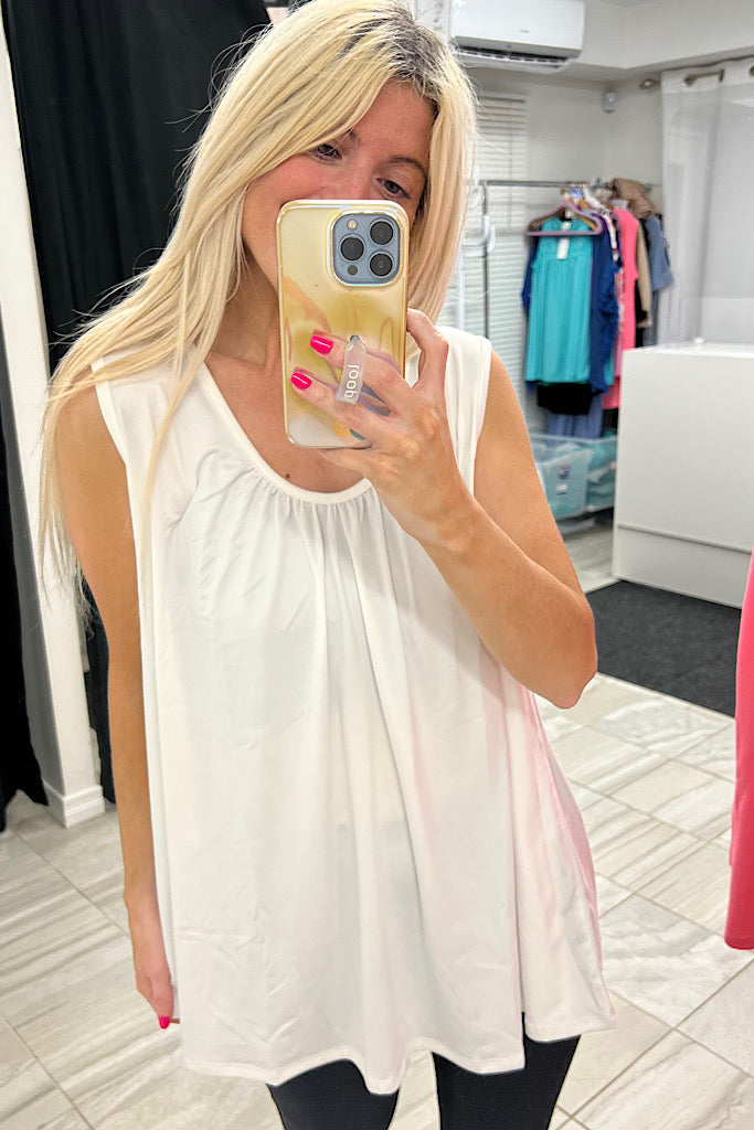 Ivory Butter Soft Favourite Tank Top-SALE