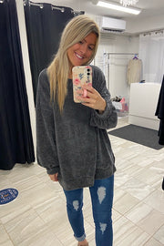 Charcoal Chenille Sweater