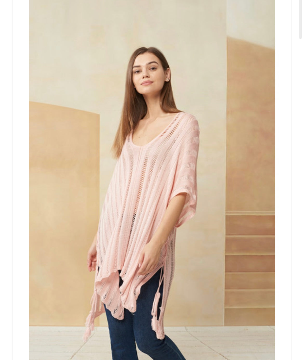 Love Boho Cover Up Top-Pink