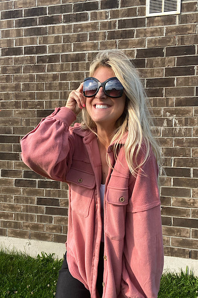 Sunset Fleece Oversized Shirt Jacket
