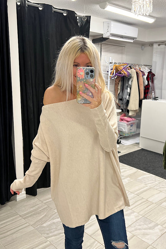 Lana Soft Luxe Boho Boatneck Dolman Sweater-Shell