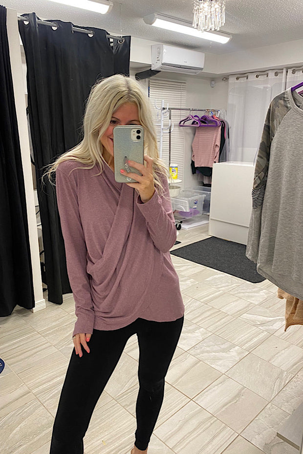 New Colour Stephie Surplice Ribbed Top
