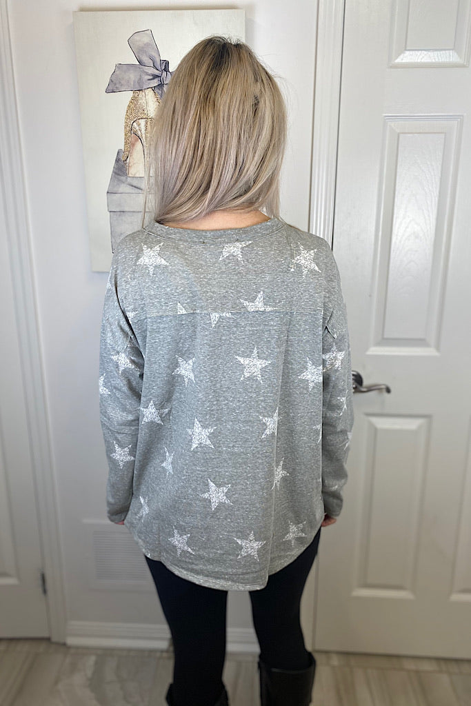 Your Star Olive White Pocket Top