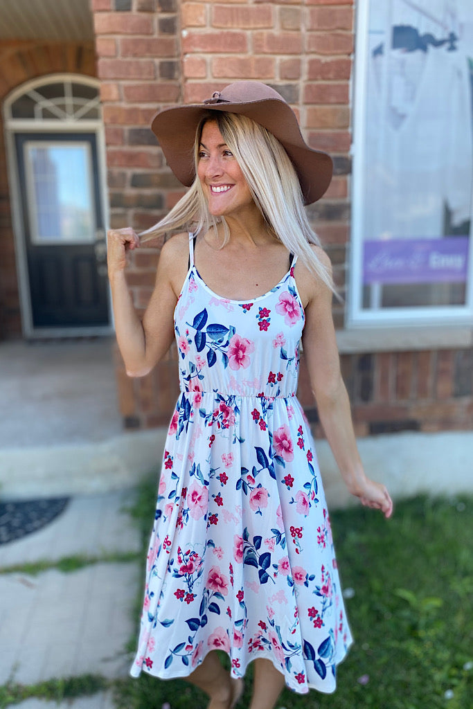 Cruise Dreams Floral Print Midi Dress