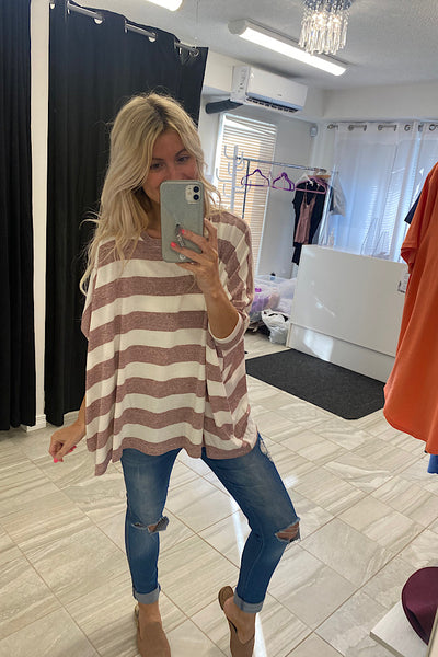 Strawberry Shortcake Striped Boho Top-Restocked