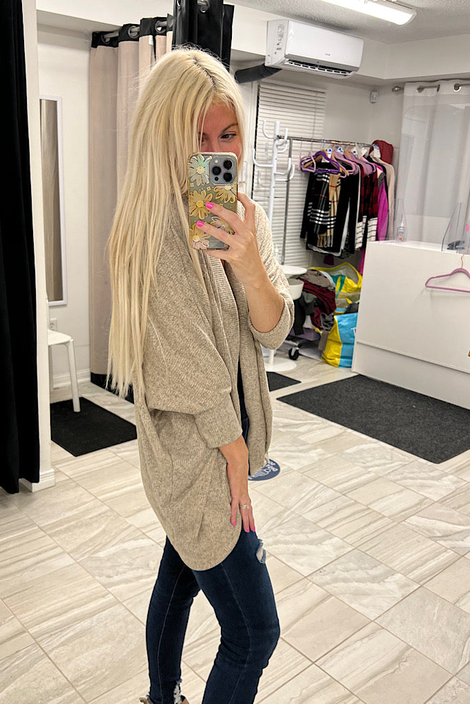 Oatmeal Brushed Always Cardigan