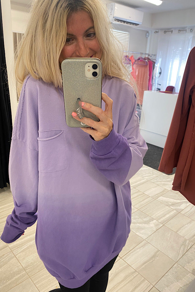 Purple Tie dye Luxe Sweatshirt