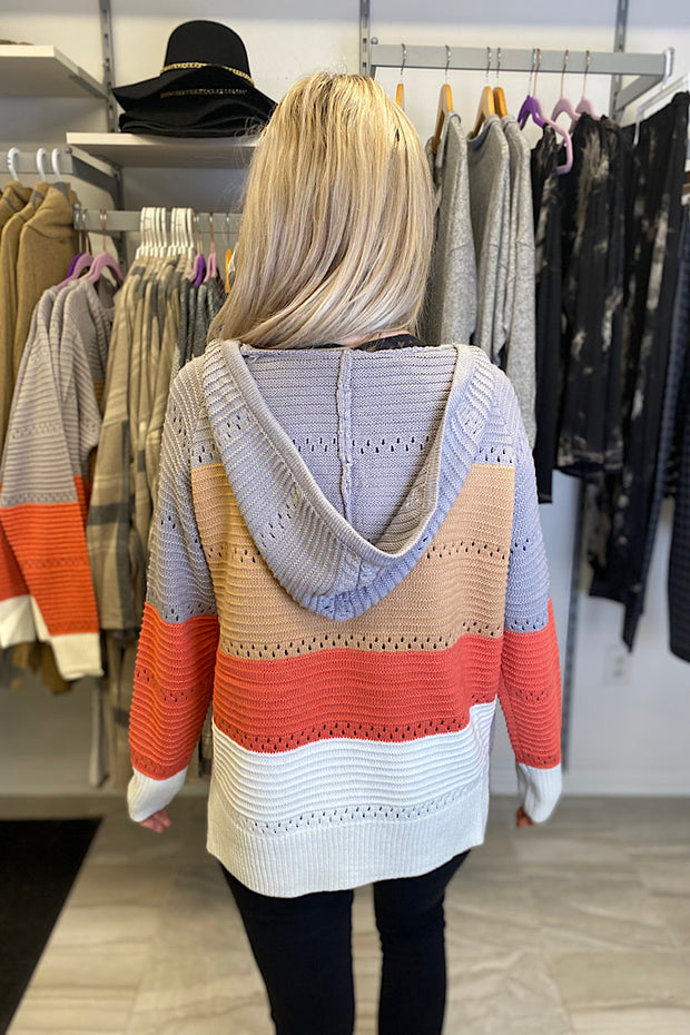 A bunch Of Joy Colour Block Hoodie Sweater