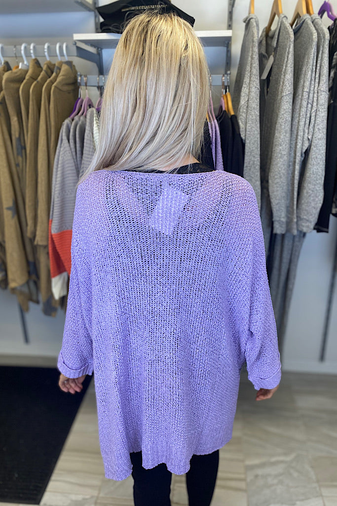 Lavender Nice Boho Knit