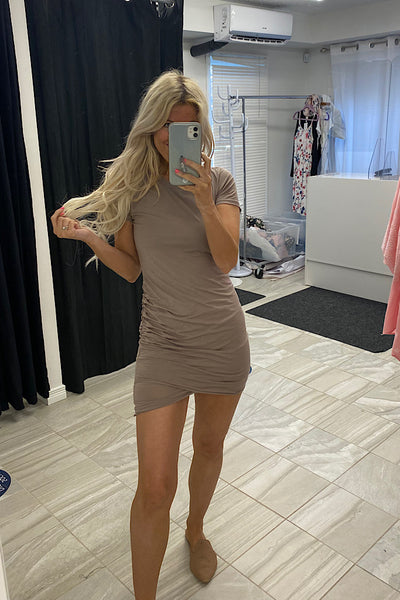 Fog Fitted Ruched Dress-Sale