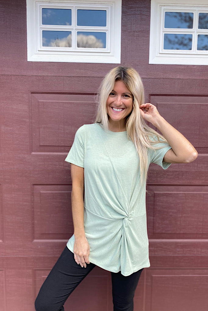 The Sage Love Twist Front Top
