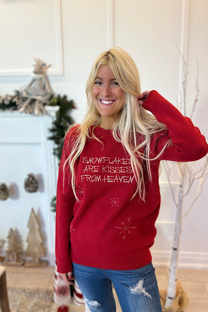 Holiday Pullover Snowflake Sweater-SALE